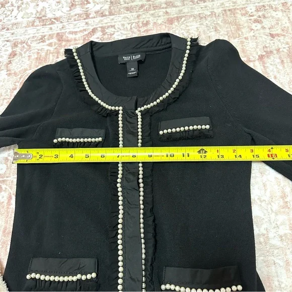 WHBM Pearl Embellished Knit Cardigan Jacket - Picture 10 of 12